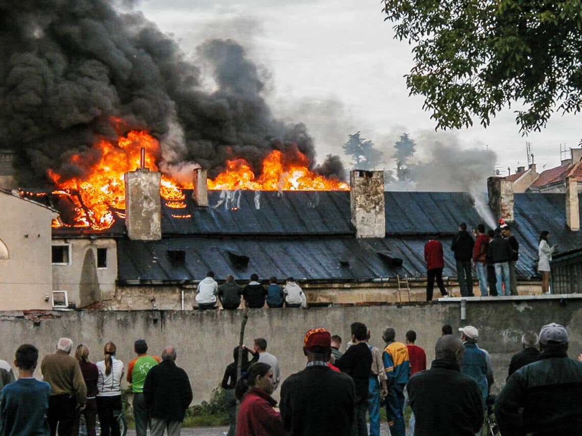 Pożar w koszarach